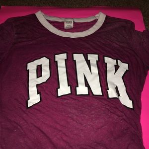 Burgundy pink brand shirt